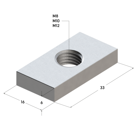 Гайка профиля размеры