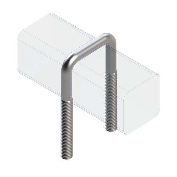 Хомут П-образный монтаж