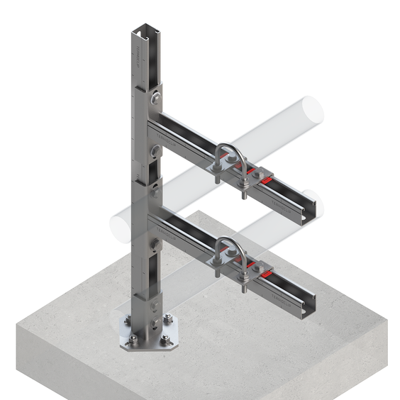 Хомут U-образный монтаж