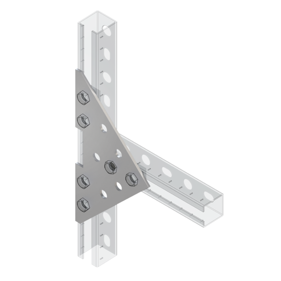 Пластина соединительная треугольная монтаж