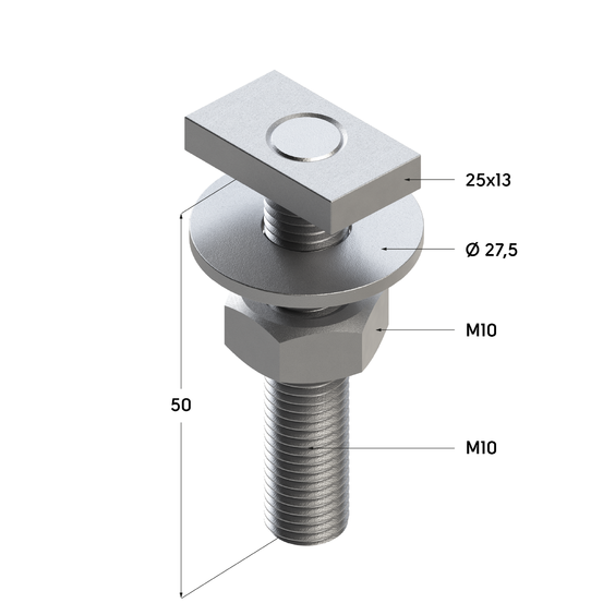 Болт T-образный размеры