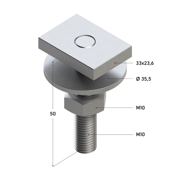 Болт T-образный размеры