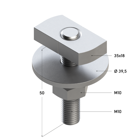 Болт T-образный размеры