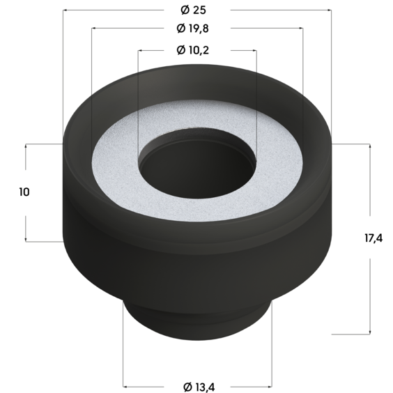 Виброгаситель D23 с шайбой размеры