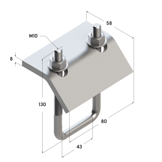 Зажим балочный размеры
